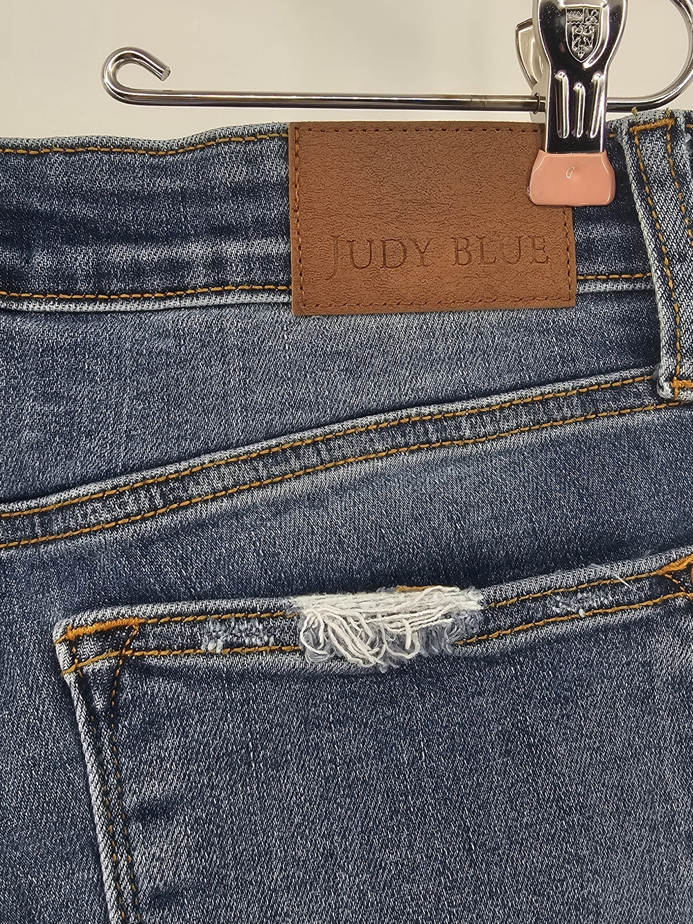 Judy Blue Los Angeles Dark Blue Denim Flare Jeans Button‎ Fly Size 13 - Picture 3 of 6